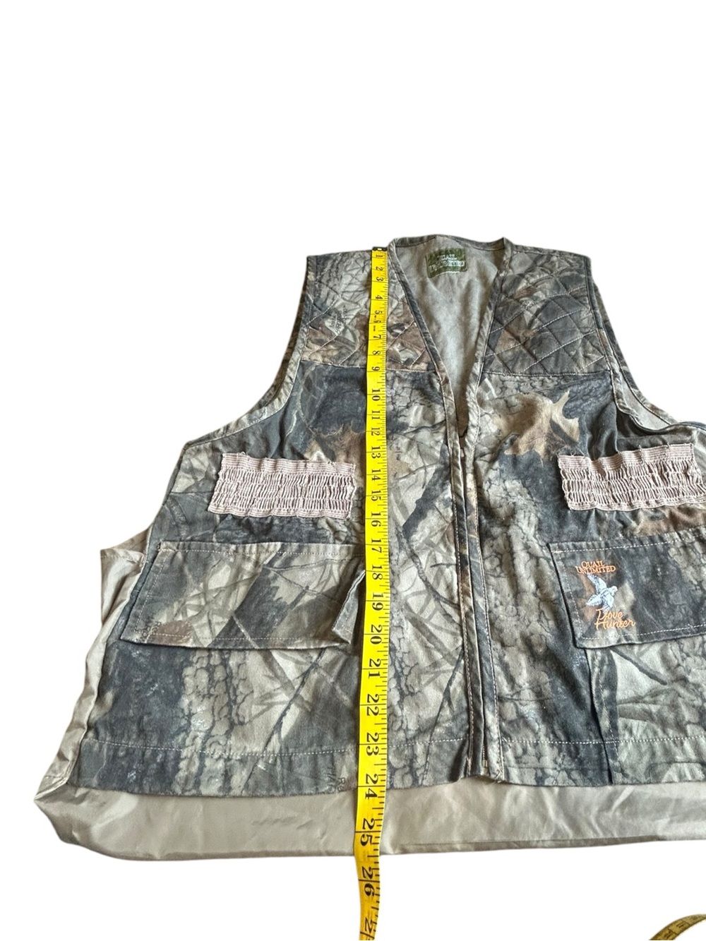 Quail Unlimited Dove Hunter Camo Hunting Utility Vest Vintage - Picture 10 of 14
